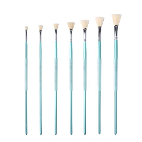 YUHFGCD Fan Brush Watercolour Oil Painting Brushes Fishtail Packing