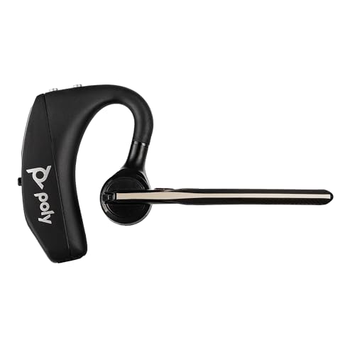 Plantronics Poly Voyager 5200 Wireless Bluetooth Headset with Four Microphone Array (3 Pack) WindSmart Technology Voice Control for Office (7S431AA#ABA) + Headphone Cleaner + Hub + Cloth (9pc Bundle)