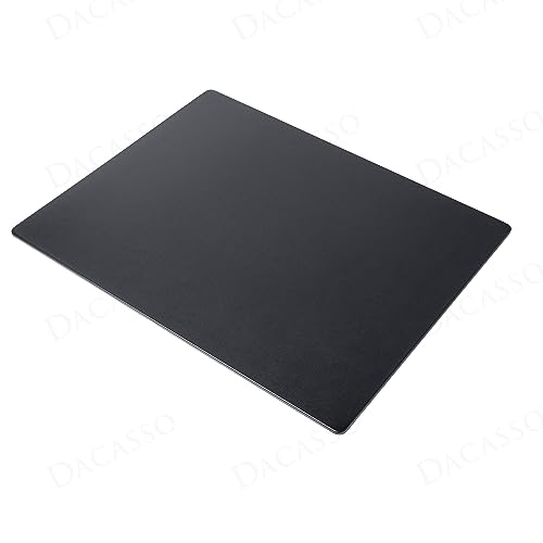 Dacasso Black Leather Desk Mat/Desk Protector/Gaming Pad/Mouse Pad/Desk Pad, 24 x 19, PR-1019
