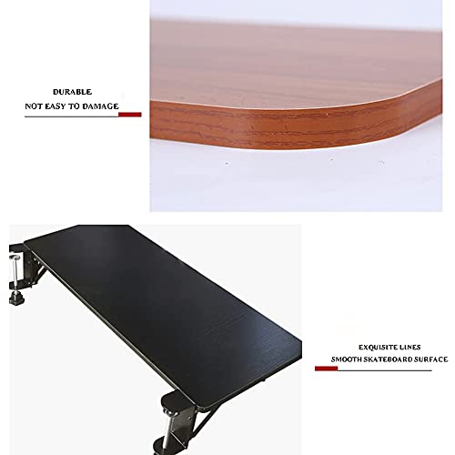 BWPURWDFH Desk Extender Ergonomic Desk Keyboard Extender Tray Folding Clamp-On Keyboard Tray Expansion Keyboard Drawers Platforms Elbow Arm Support (White 65X25CM)