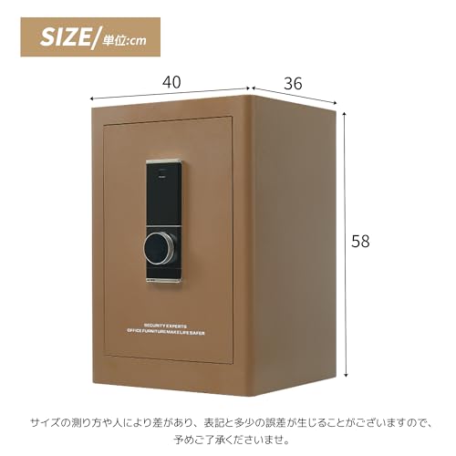 Corporate Discount Safe 19.5 gal (59.5 L) Fingerprint Authentication Security Safe Electronic Safe Large Capacity Storage Box for Home Use with Emergency Battery Box with Alarm Function Theft