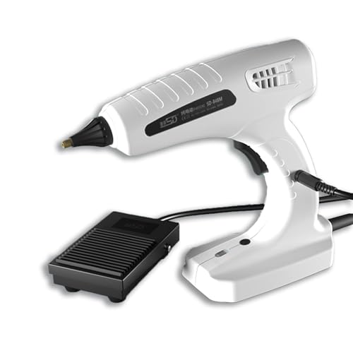 Hot Melt Glue Gun, Automatic Glue Dispensing Machine with Foot Switch, 2 Modes, Smart Reflux Design, 3mm Glue Hole Diameter, for Line Operations