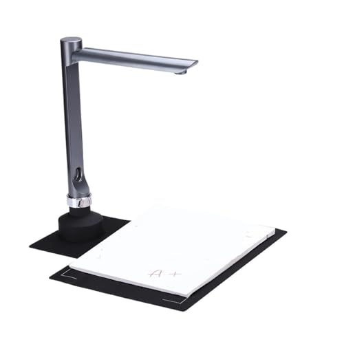 Document Camera, 5MP HD USB Document Scanner, A4 Size Foldable Shooting Camera with LED Light Touch Control for Live Demo