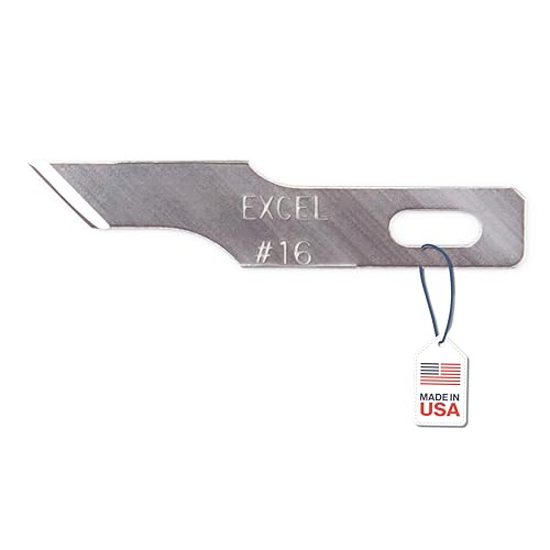 Excel Blades #16 100-Pack Angled Stencil Blades, Double-Honed Carbon Steel