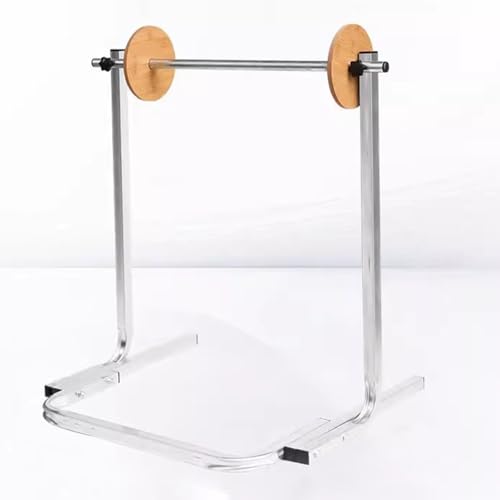 XAWSOP Stretch Film Dispenser for Packing, Moving and Shipping, Heavy-Duty Packaging Rack for Bubble Cushion, Pearl Cotton & EPE Foam Rolls, Space-Saving,15.7x21.3x27.5in