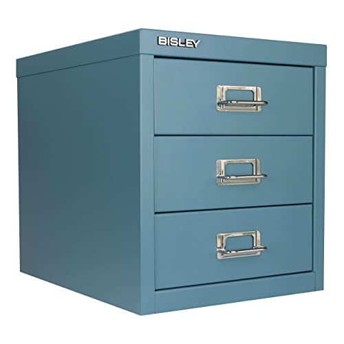 Bisley 3-Drawer Steel MultiDrawer Cabinet - Doulton Blue