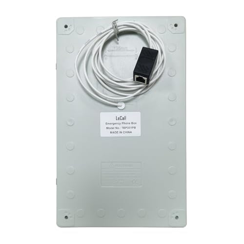 LeCall Emergency Phone Box/Outdoor Emergency Phone/Pool Phone/Emergency Dialer, Auto Dial 911 and Handsfree Talk, IP66 Water Proof, TEP331PB