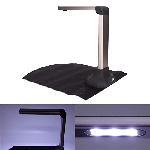 Document Camera, 12MP Book Document Scanner with OCR, Auto-Flatten & Deskew, Capture, Auto Focusing, Portable USB Document Scanner Support Convert to PDF, Word, Excel,TXT