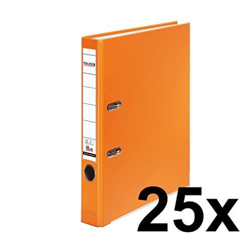 FALKEN Vegan PP Lever Arch Files, A4, 5cm Spine - Orange, Pack 25