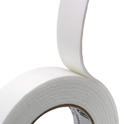 Strong double-sided tape ,Multi-Purpose Tape 6 Rolls Sponge Double Sided Tapes Acrylic Foam Adhesive Tapes DIY Photo Fixed Stickers Super Strong White Mounting Tape Foam Self Adhesive Pad(2.5 cm)