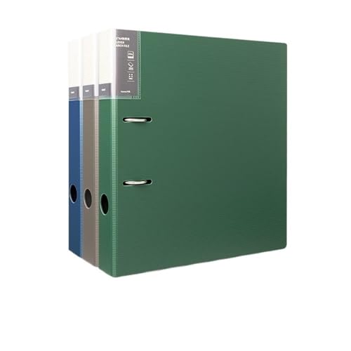 Filing Envelopes A4 Perforated File Folder 2-Hole Data Sheet Detachable Archive Storage Folder 3 Pcs Plastic Folders(Multi-Colored)