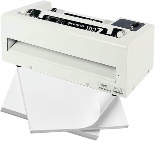 iumLeap Business Card Paper Trimmer and Slitter with Auto-Sensing Feed Cuts 30 Cards Per Minute Perfect for Photo Studio and Cardboard Cutting