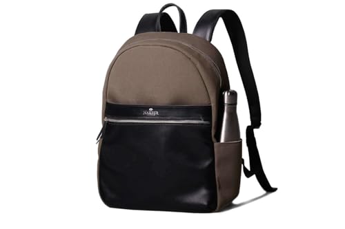 Harber London - Office Backpack | Functionality and Style | Color: Mocha | Multipurpose for everyday use | Handmade with durable materials