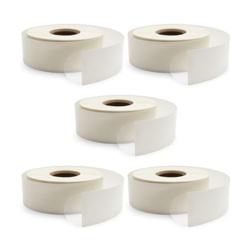 ChromaLabel 1 Inch Clear Wafer Seals, Package Seals, 1000/Roll, Case of 5