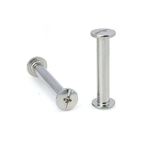 5/10X 304 Stainless Steel Leather Bag Belt Photo Scrapbook Album Book Post Binding Screw M5x6-60mm Screw Nail Rivet Bolt (Color : Silver, Size : 5pcs 5x45mm) ( Color : Silver , Size : 5pcs 5x30mm )
