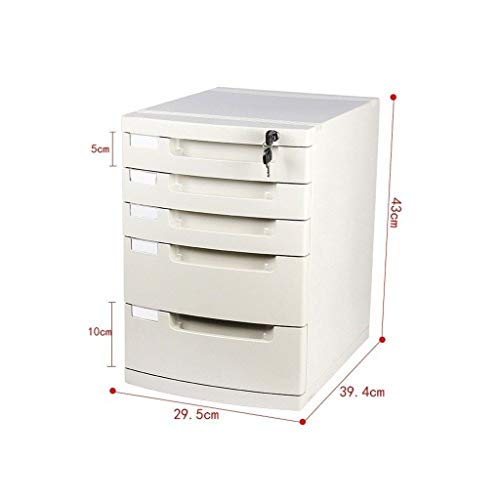 noxozoqm Flat File Cabinet, 5-Layer Drawer Storage Organization, with Lock/Blank Label，Suitable for Office Supplies (Size : Large 5-Layers)