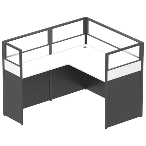 Gguileb Multi-Person Cubicle Desk Office Workstation (1 Person-A, White)