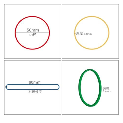 Rubber Bands assorted, Rubber bands 200Pcs 50 * 1.4mm Multicolor Band High Elasticity Bands