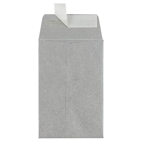 LUXPaper #4 Coin Envelopes | 3'' x 4 1/2'' | Silver Metallic | 80lb. Text | 1,000 Qty