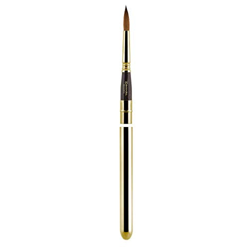 Escoda Reserva 1214 Series Artist Watercolor Short Handle Paint Brush, Pure Kolinsky-Tajmyr, Travel Round, Size 2