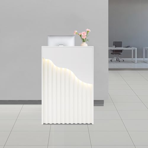 Reception Desk with a Lockable Drawer, Front Desk, Versatile Sales Desk