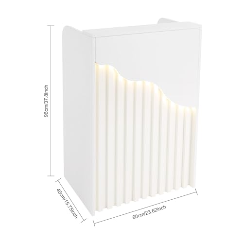Reception Desk Small Front Desk Modern Reception Table with LED Light