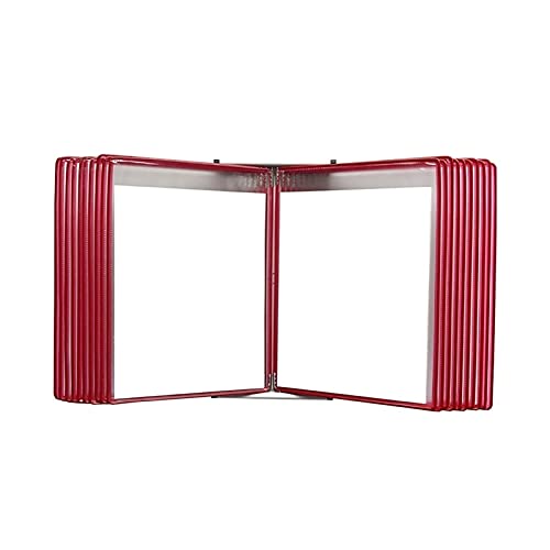 KGDJBGSE Wall Mounted File Folder Holder, Hanging Organizer for A4 Documents, 20 Sleeves Red(Red)