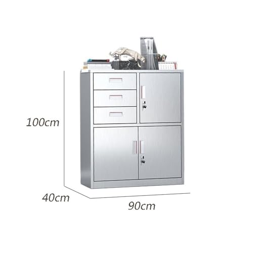 GRFIT File Cabinet Modern Simple Data Cabinet, Office Partition Cabinet, Stainless Steel Storage Cabinet, Filing Cabinet, Office Furniture Filing Cabinets Office