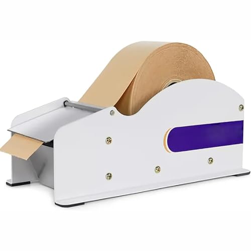 Water-Activated Tape Dispenser, Manual Stainless Steel Kraft Gum Tape Dispenser,Width-Adjustable,for Shipping Box Sealing