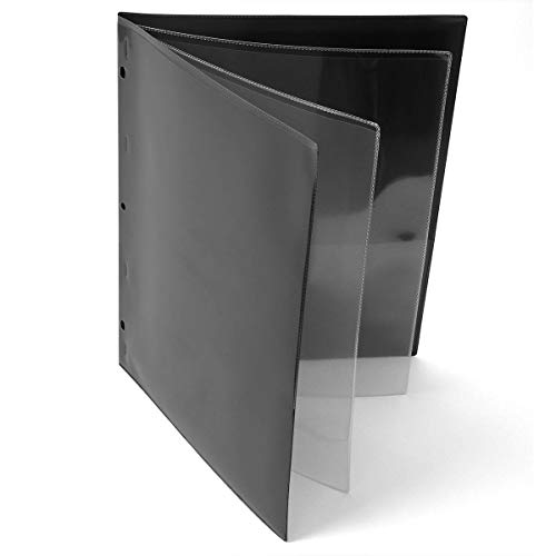 StoreSMART - 9 1/4" x 11 3/4" Multi-Pocket Folder for Commerical Truck Drivers - Black - Two-Page - 10 Pack - ZR8004-TRUCK-BK-10