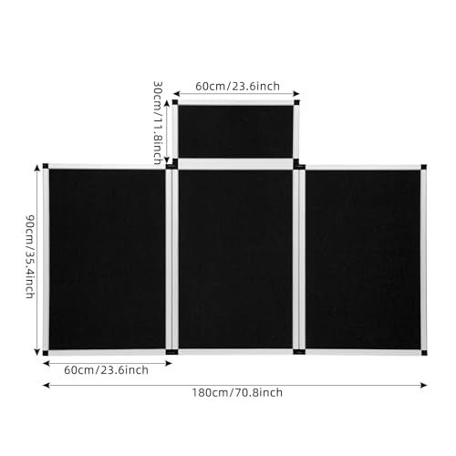 TuiLesoung 3+1 Panel Trifold Poster Board, Double-Side Display Board 24x35"