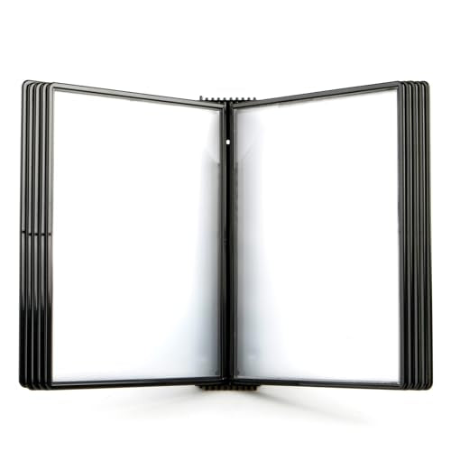 Tarifold Wall Mount Reference System, 10 Pockets, Easy-Load Design, Black