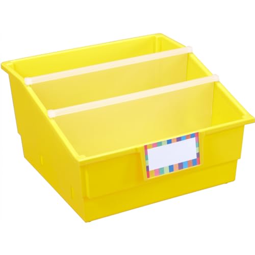 Really Good Stuff Picture Book Bins with Dividers, 6 Bins