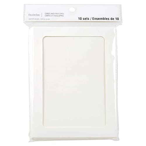Recollections 5" x 7" Ivory Frame Cards & Envelopes, 12 Packs: 10 ct. (120 total)