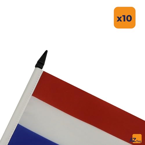 AZ FLAG Pack of 10 Netherlands Table Flags 6x8 in Plastic Base