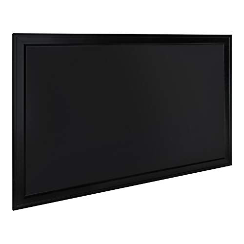 DesignOvation Bosc Transitional Magnetic Chalkboard, 27.5" x 43.5", Black, Sleek and Decorative Chalkboard for Display and Organization
