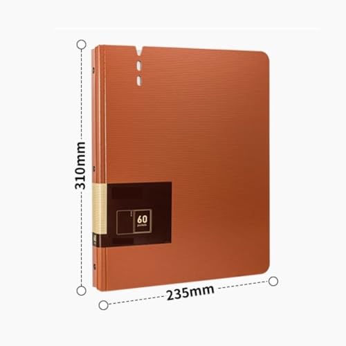 Filing Envelopes 60 Pages A4 File Folder with Transparent Inserts Thickened Data File Storage Book Office Supplies Plastic Folders(Green)