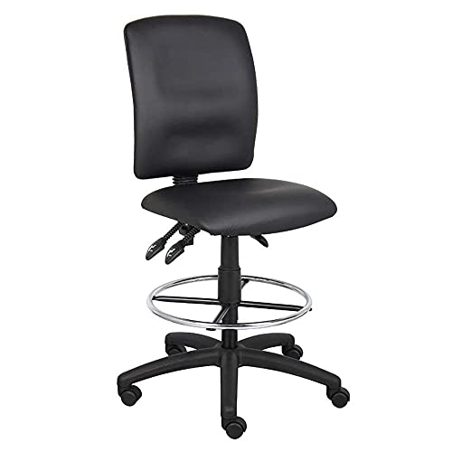 Nicer Interior Multi-Function Leatherette Drafting Chair, Armless