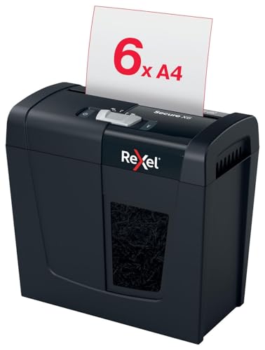 Rexel Shredder Secure X6 P4 Secure X6, Cross shredding, W126159327 (Secure X6, Cross shredding, 4x40 mm, 10 L, 100 Sheets, 70 dB, 3 min)
