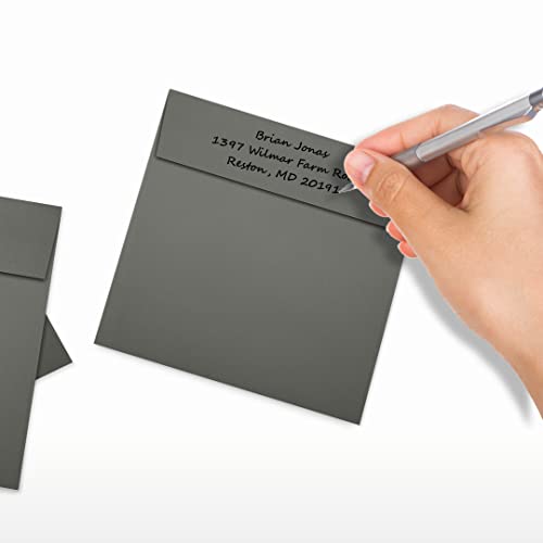LUXPaper Square Invitation Envelopes | Peel & Press | 5 1/4" x 5 1/4" | Smoke Gray | 80lb. Text | 1,000 Qty