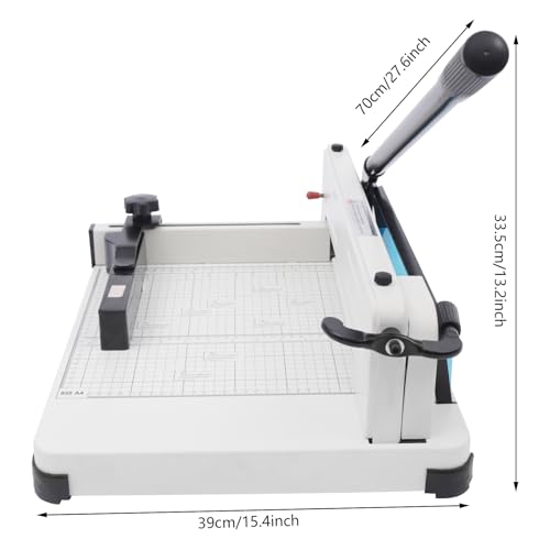 Heavy Duty Manual Paper Cutter, 400 Sheet Capacity, A4 Guillotine