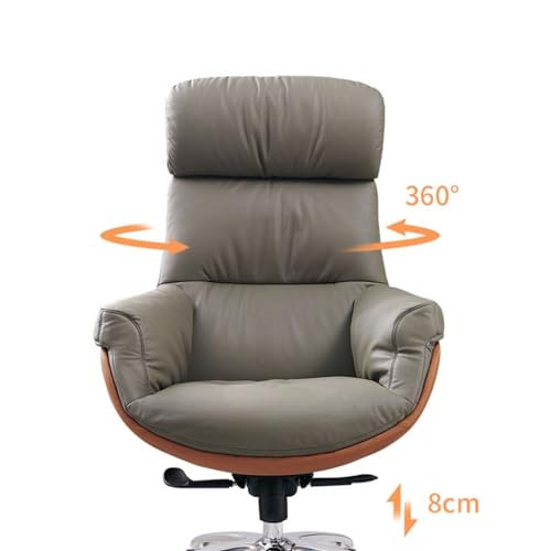 Ergonomic Office Chair Office Luxury Comfortable Seat Home Computer Chair Executive Chair Business Office Chair Reclining Nap Chair Desk Chair (Color : Gris)