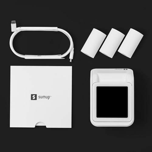 SumUp Solo + Printer Bundle - Credit Card Payment Card Reader. Full Touch-Screen Interface with Free SIM Card and Mobile Data (SumUp Solo + Printer)