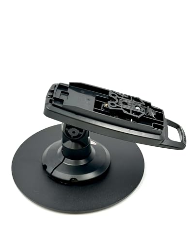 Discount Credit Card Supply Ingenico Lane/3000/7000/8000 3" Latch and Key Lock Compact Pole Mount Terminal Stand with Round Freestanding Mobility Base Plate