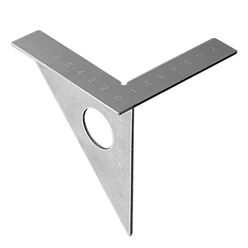 TEOYETTSF 45/90 Degree Angle Guide Ruler Woodworking Scriber Scribing Gauge Finder Protractor Stainless Steel Carpenter Measure Tool