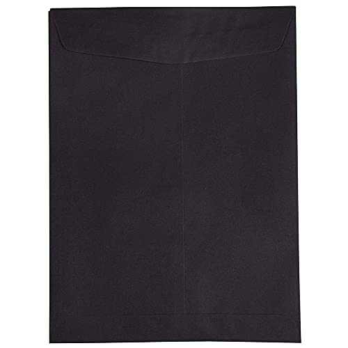 JAM PAPER 9 x 12 Open End Catalog Envelopes - Smooth Black - 100/Pack