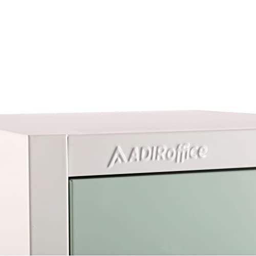 AdirOffice Large School Locker with 6 Doors 6 Hooks Storage Locker - Metal Storage Locker Cabinet Ideal for School, Garage, Office Lockers - (6 Door, Misty Green)