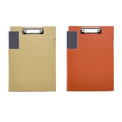 Filing Envelopes 2 Pcs Single Clip A4 Folder with Internal Pockets Multi-Purpose Writing Pad for Data Contract Papers Storage Plastic Folders