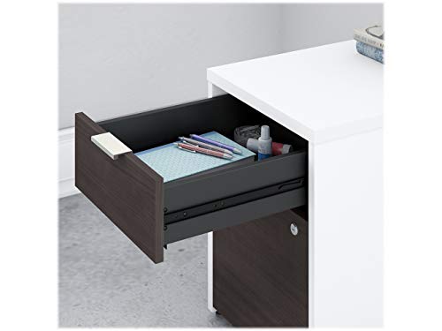 Bush Business Furniture Jamestown 2 Drawer File Cabinet in White and Storm Gray - Assembled