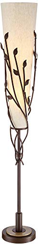 Folia 66" Tall Bronze Organic Vine Uplight Floor Lamp Living Room